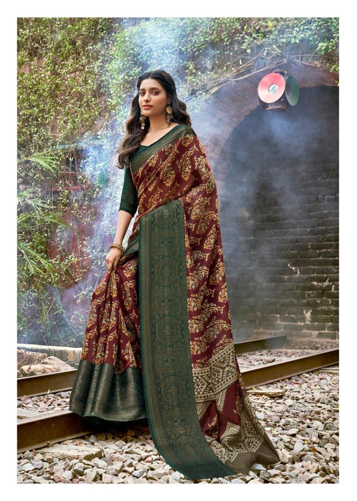 Lt Prerna Casual Wear Soft Linen Designer oarty Wear Saree Collection at Wholesale Price